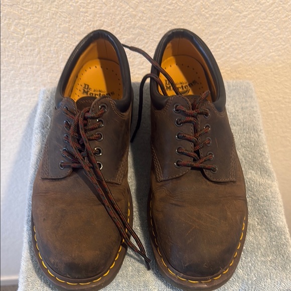 Dr. Martens Brown Leather Oxfords with Moccasin Stitching - Picture 1 of 6